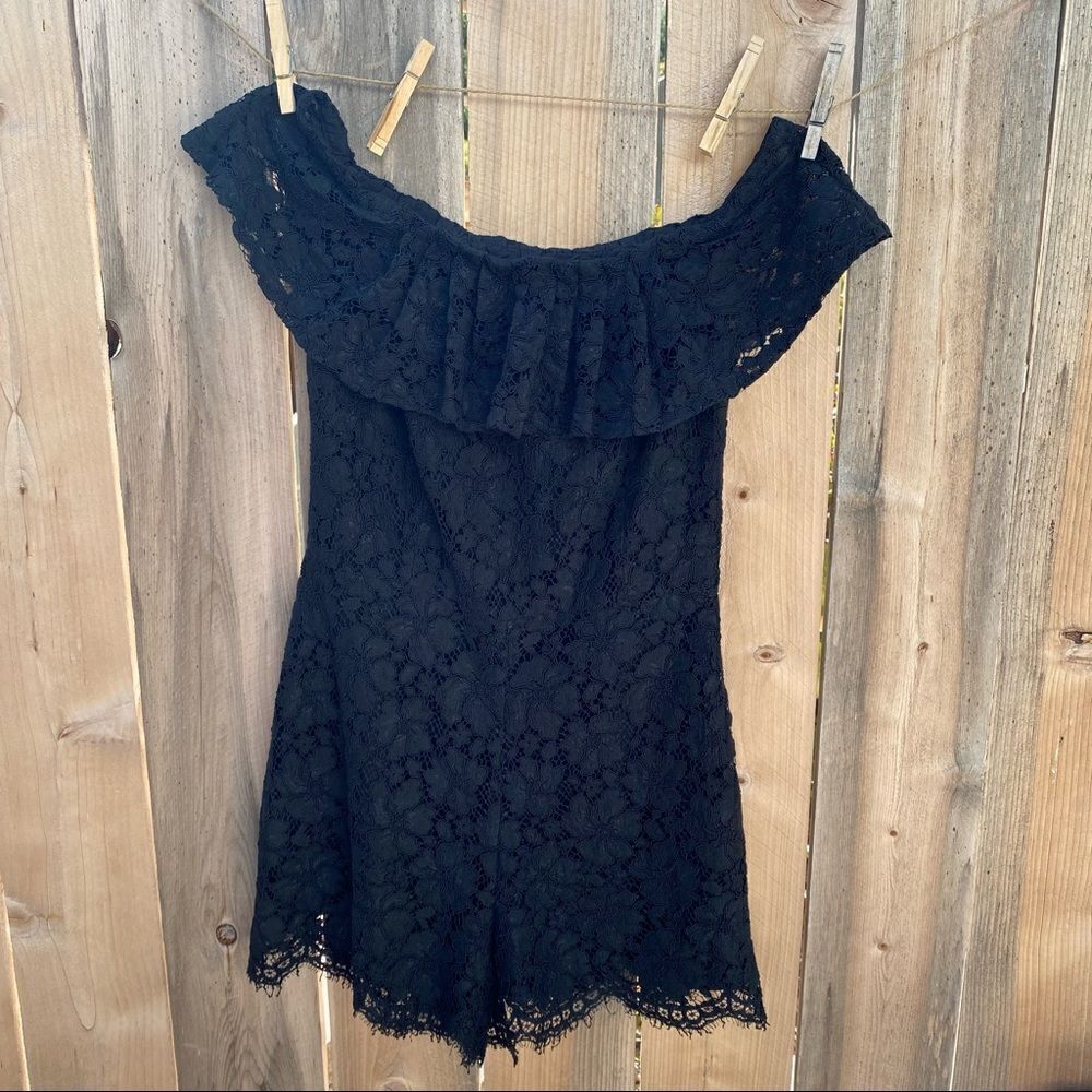 Sandro Paris Poetry Black Lace Romper - Picture 13 of 15
